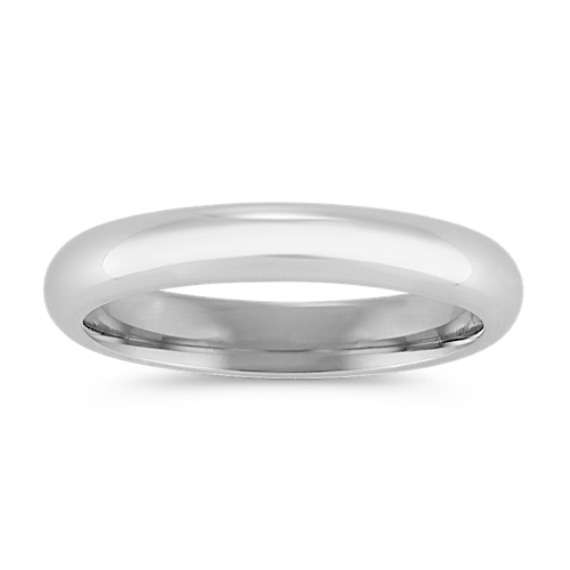 14k White Gold Comfort Fit Wedding Band 