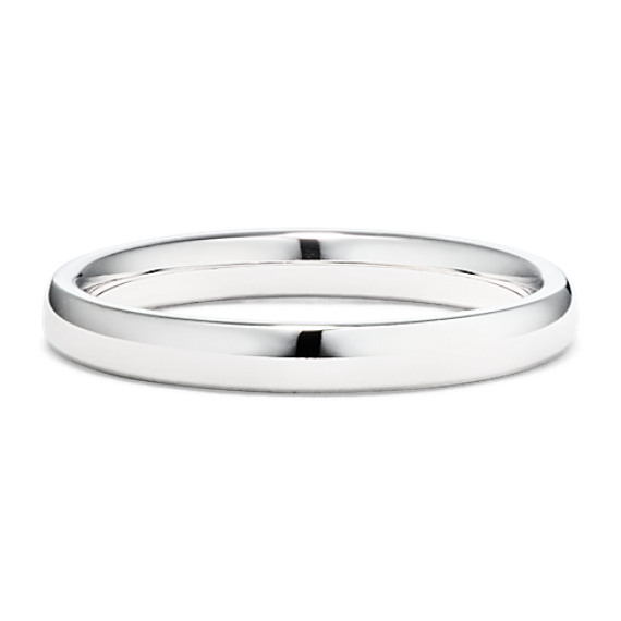 14k White Gold Comfort Fit Wedding Band (3mm)
