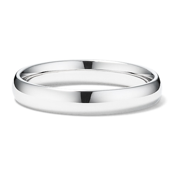 14k White Gold Comfort Fit Wedding Band 