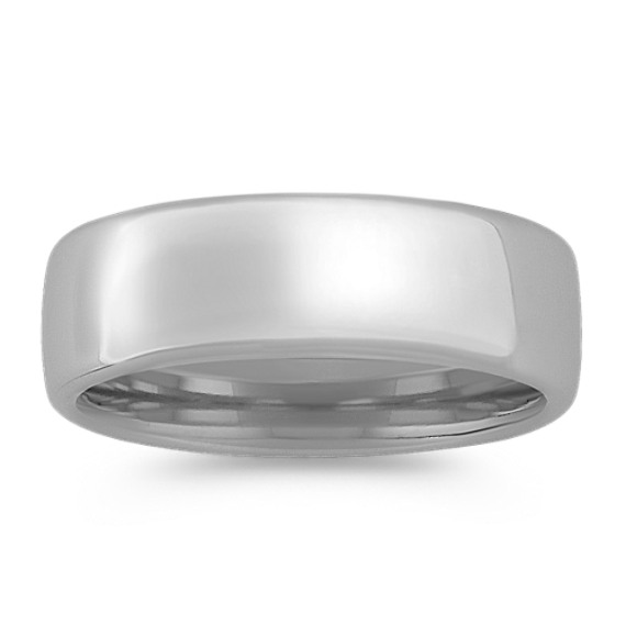 14k White Gold Euro Comfort Fit Ring (7.5mm)