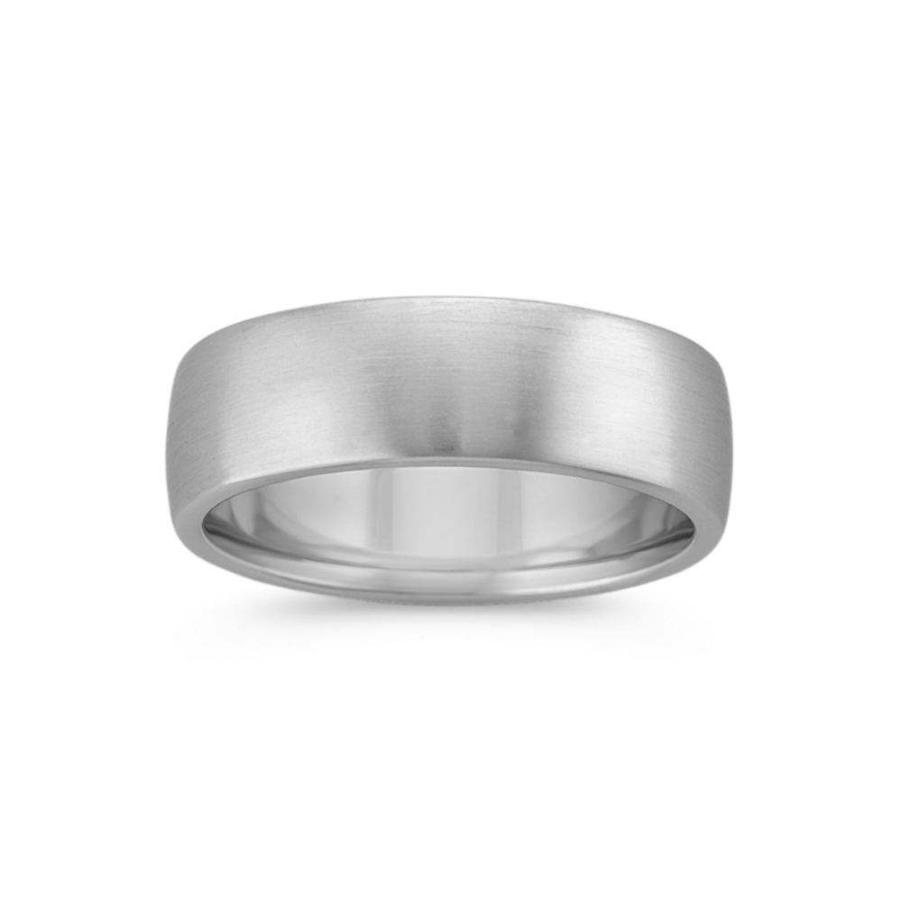 Comfort Fit Satin 14K Gold Band (7.5mm)