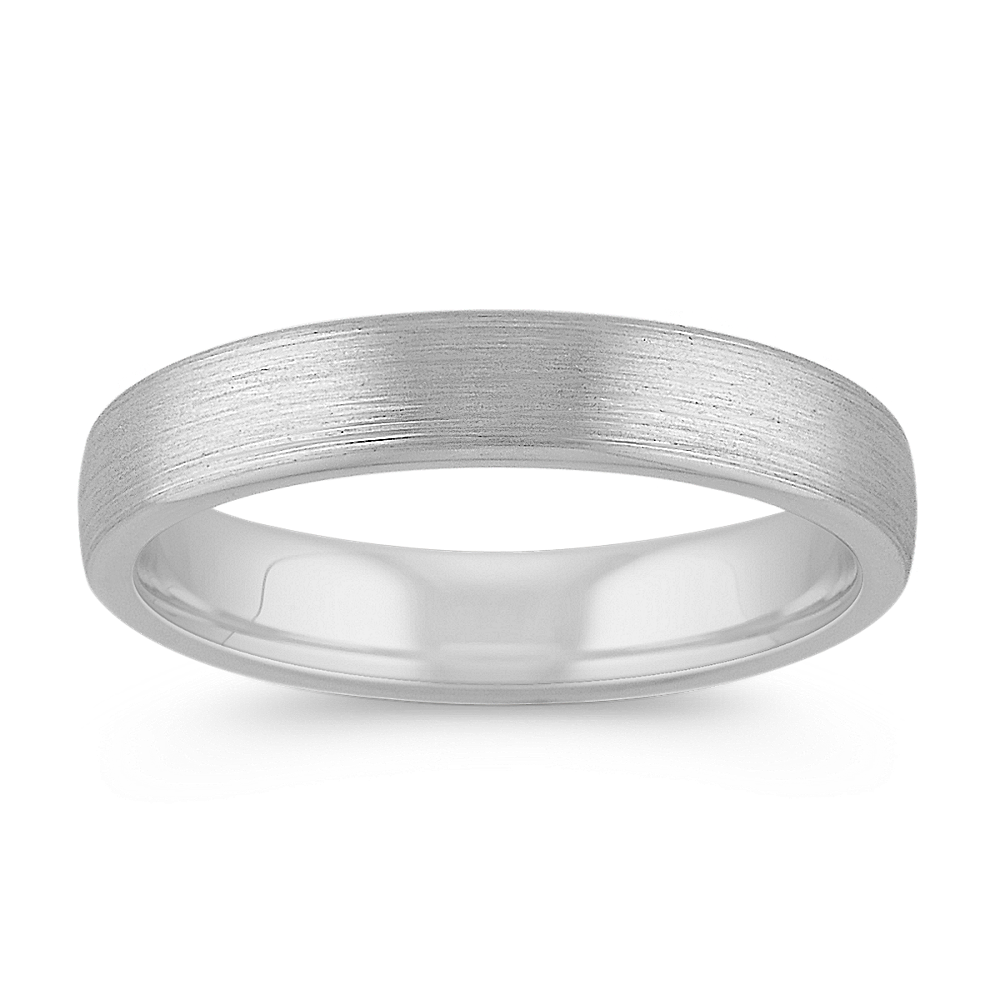 14k White Gold Euro Comfort Fit Wedding Band (4.5mm)