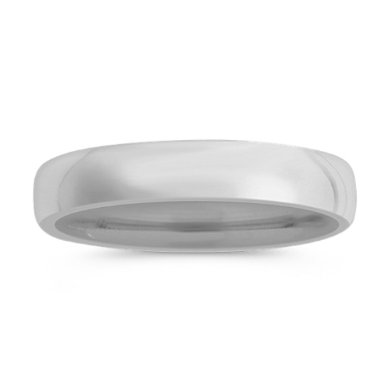14k White Gold Euro Comfort Fit Wedding Band (5.5mm)