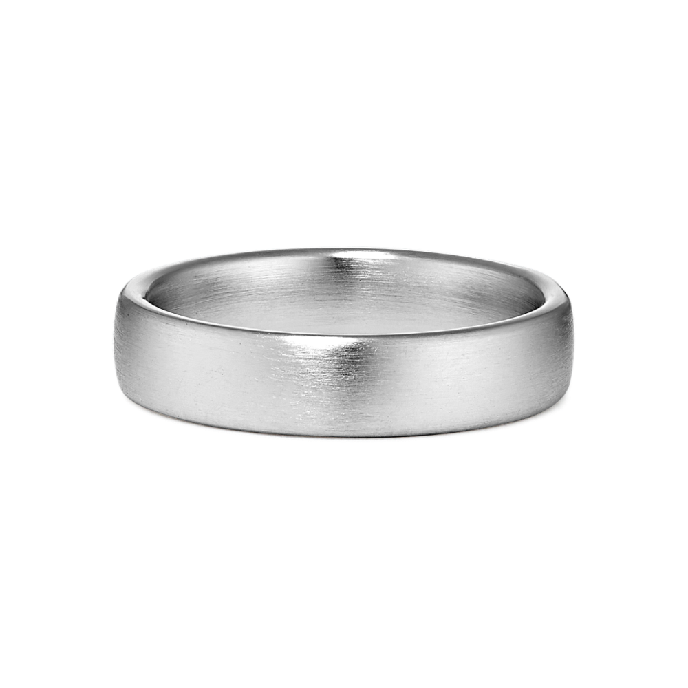 Arti 14k White Gold Euro Comfort Fit Wedding Band with Satin Finish (5.5mm)
