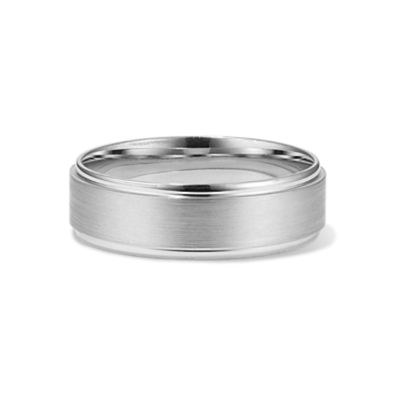 14k White Gold Mens Band (7mm)