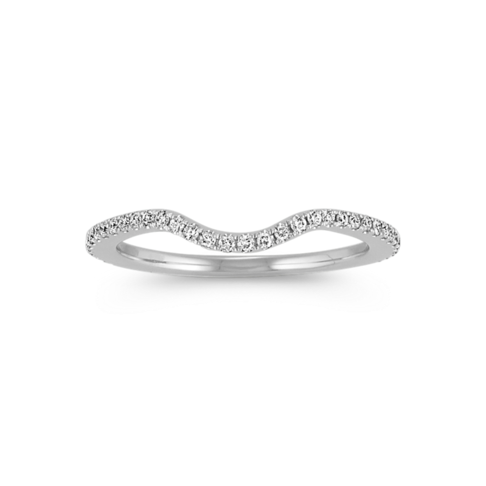 Cavatina Diamond Pave Contour Band