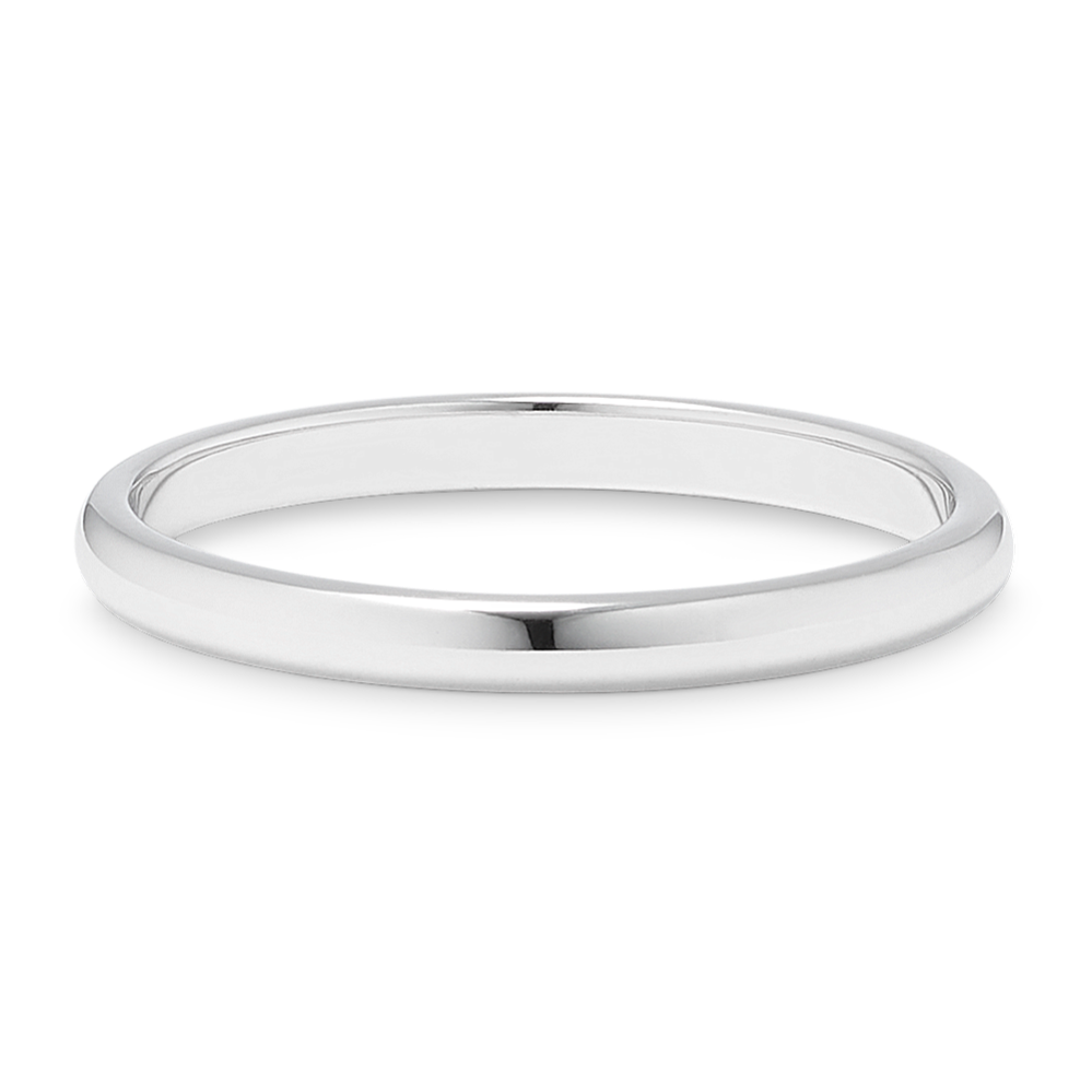 Classic 14K White Gold Band (2mm) | Shane Co.