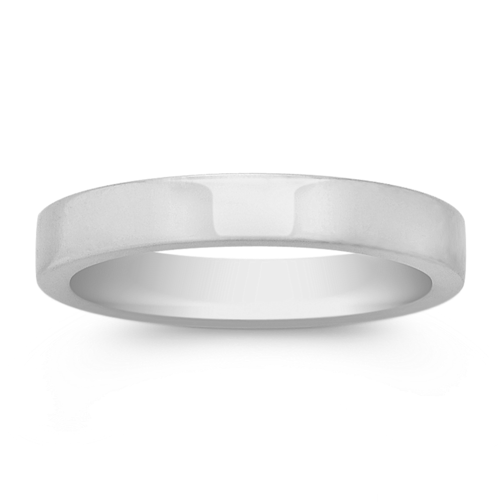14k White Gold Wedding Band (3mm)