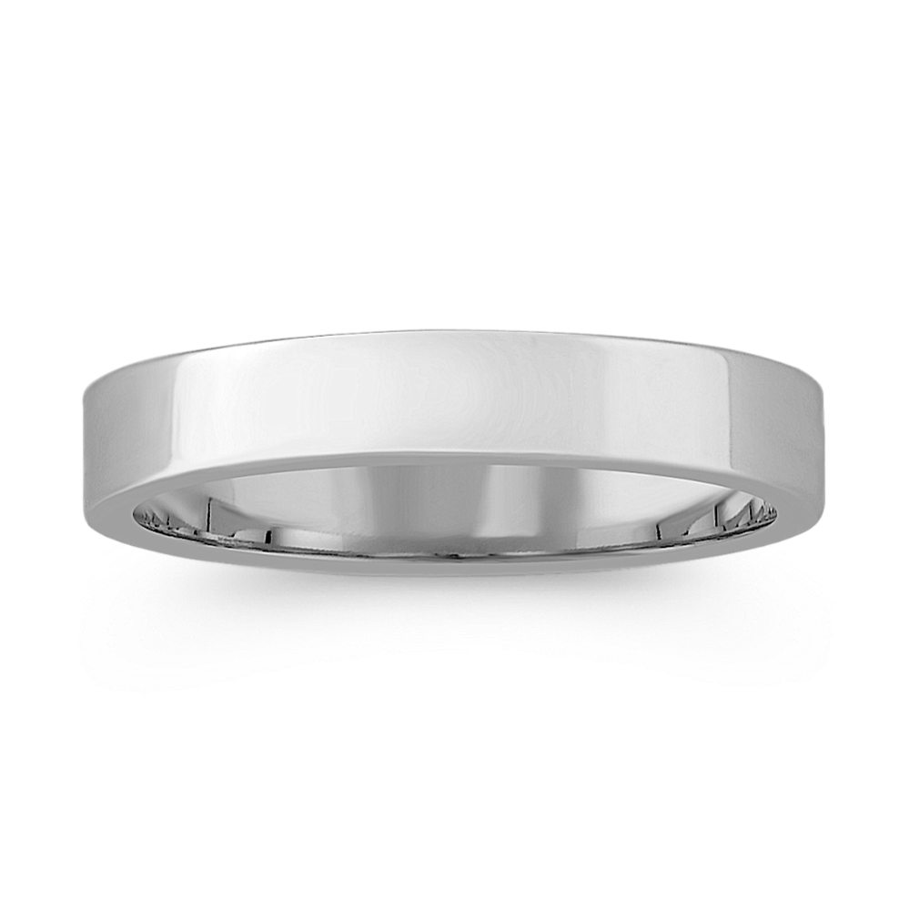 14k White Gold Wedding Band (4mm)