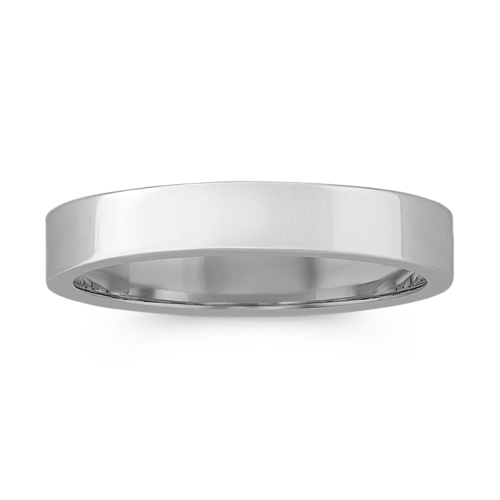 14k White Gold Wedding Band (4mm)