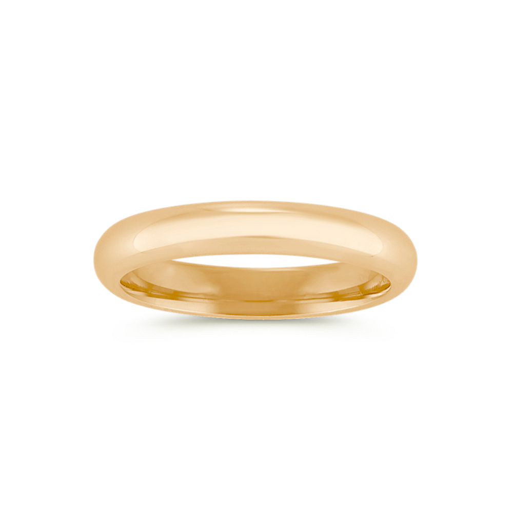 14k Yellow Gold Comfort Fit Wedding Band (3mm)