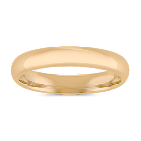 14k Yellow Gold Comfort Fit Wedding Band (4mm)