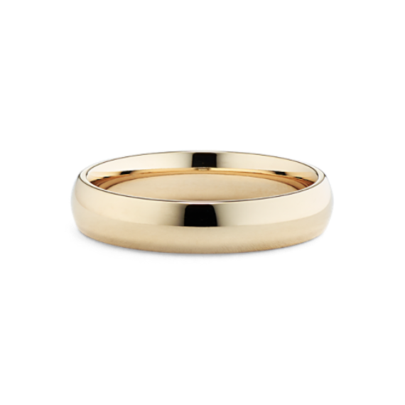 Comfort Fit 14K Gold Band (5mm)
