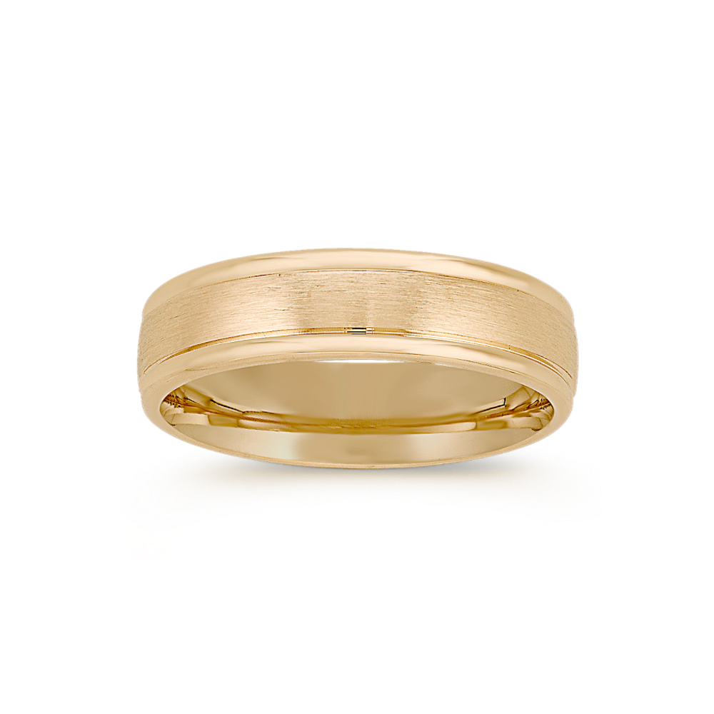 14k Yellow Gold Comfort Fit Wedding Band (6mm)