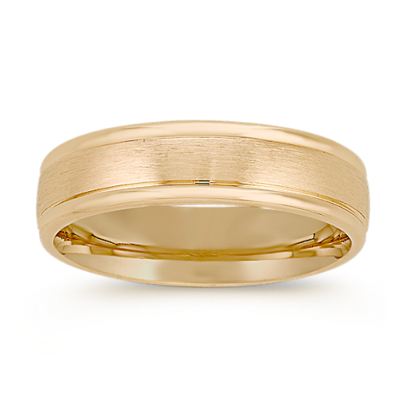 14k Yellow Gold Comfort Fit Wedding Band (6mm)