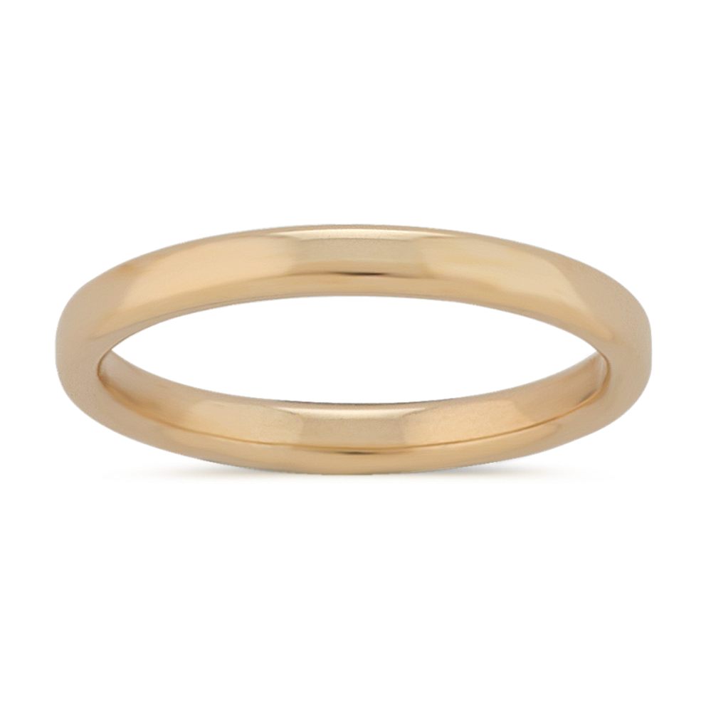 Euro Comfort Fit 14K Gold Band (2.5mm)