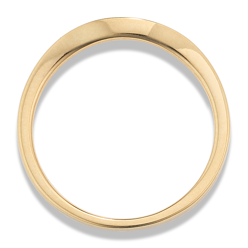 14k Yellow Gold Contour Wedding Band Shane Co.