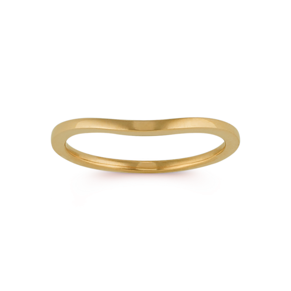 Yellow gold deals contour wedding band