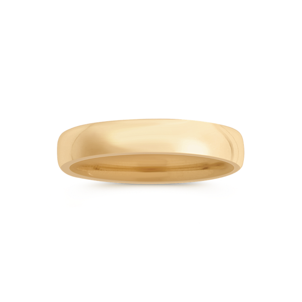 14k Yellow Gold Euro Comfort Fit Wedding Band (5.5mm)