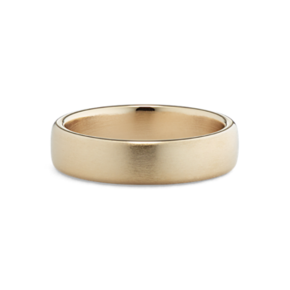 Euro Comfort Fit Satin 14K Gold Band (5.5mm)