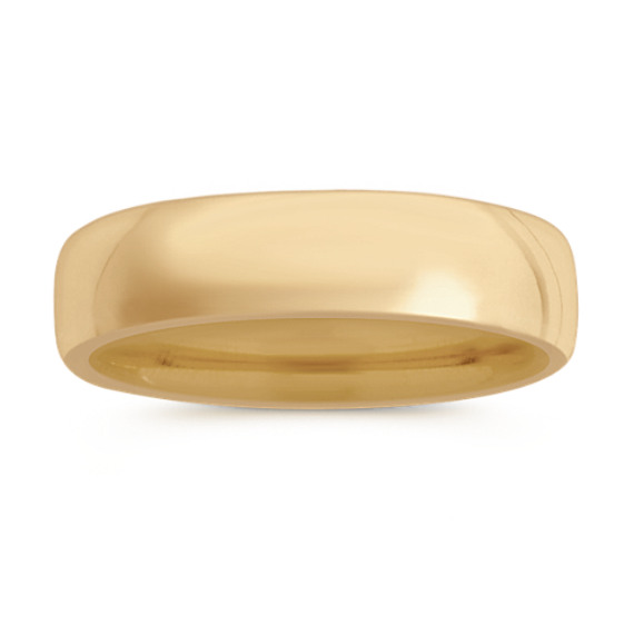 14k Yellow Gold Euro Comfort Fit Wedding Band (6.5mm)