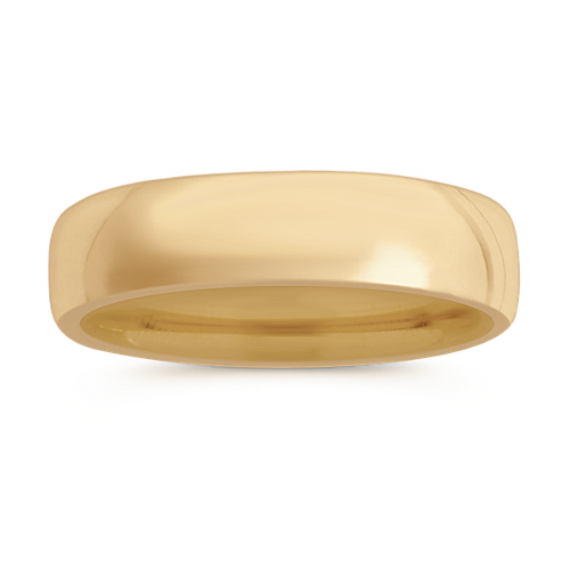 Euro Comfort Fit 14K Gold Band (6.5mm)