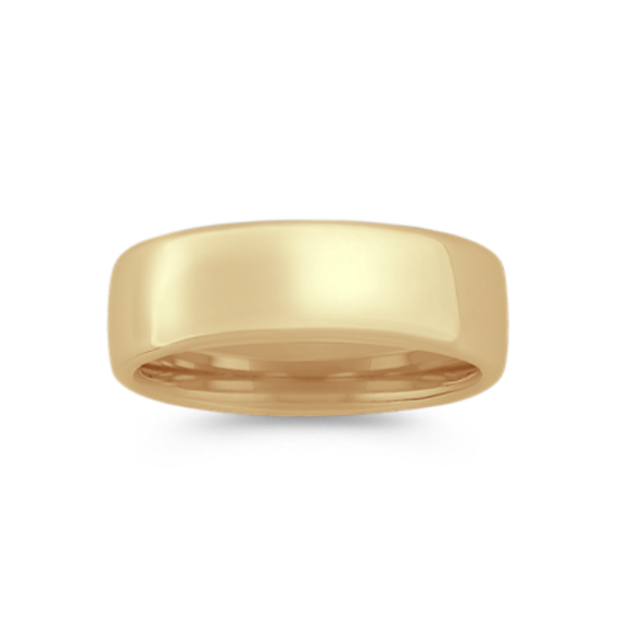 Euro Comfort Fit 14K Gold Band (7.5mm)