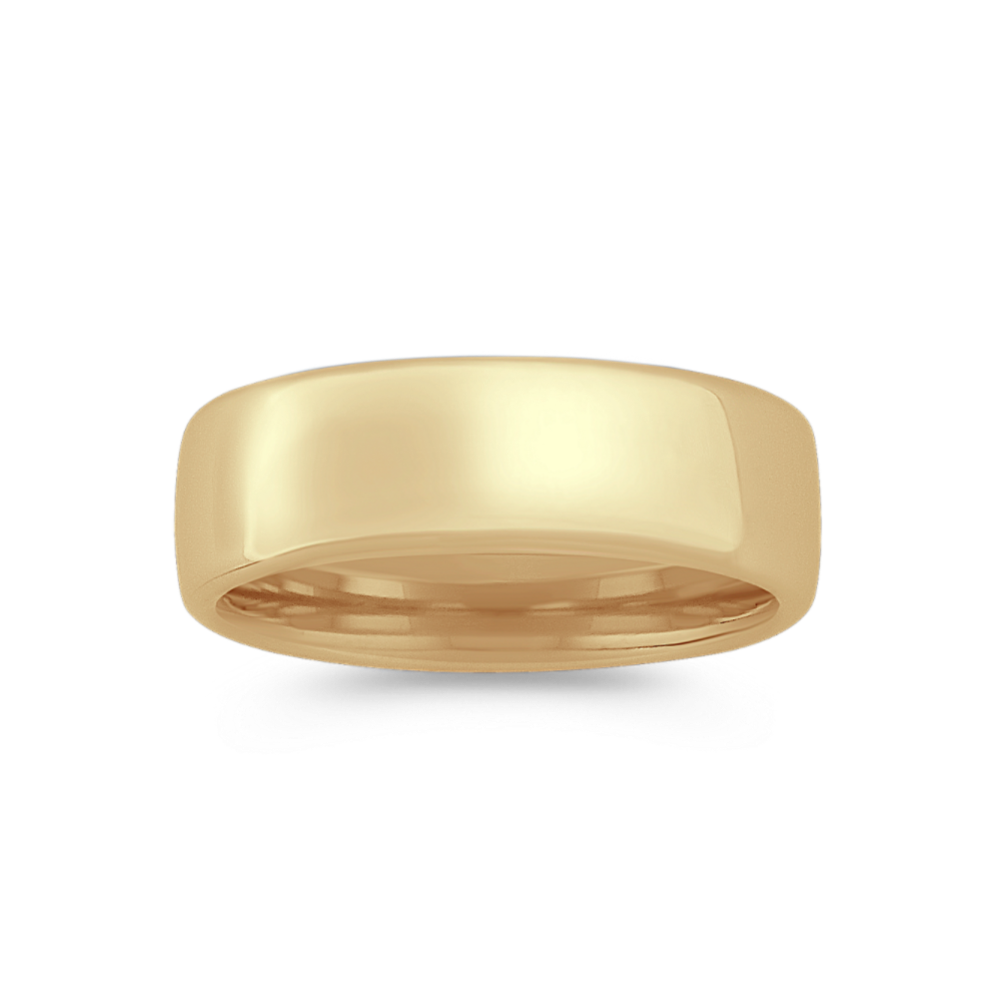 14k Yellow Gold Fit Wedding Band (7.5mm)