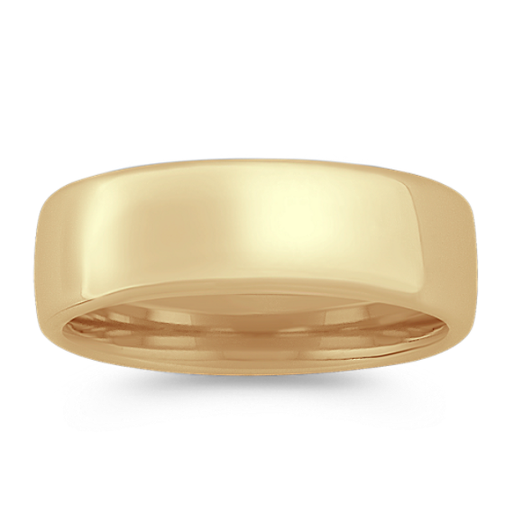 Euro Comfort Fit 14K Gold Band (7.5mm)