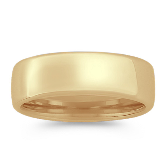 14k Yellow Gold Euro Fit Wedding Band (7.5mm)
