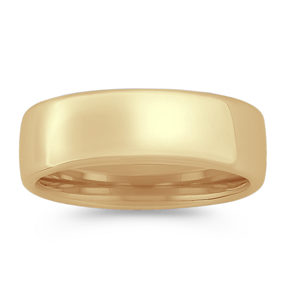 14k Yellow Gold Fit Wedding Band (7.5mm)
