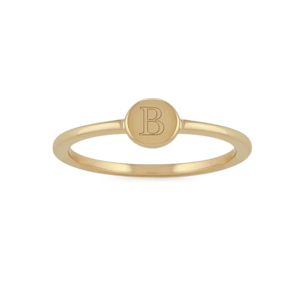 14k Yellow Gold Stackable Disc Ring