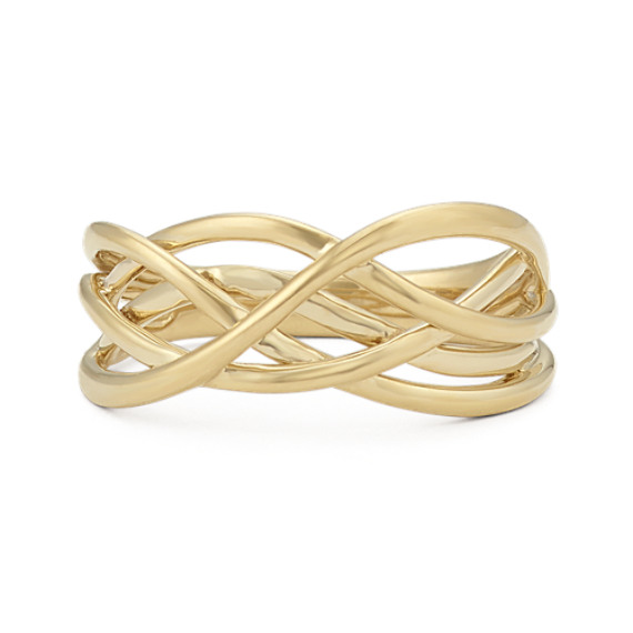 14k Yellow Gold Swirl Ring | Shane Co.