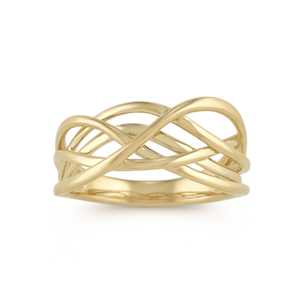 Sera Swirl Ring in 14K Yellow Gold