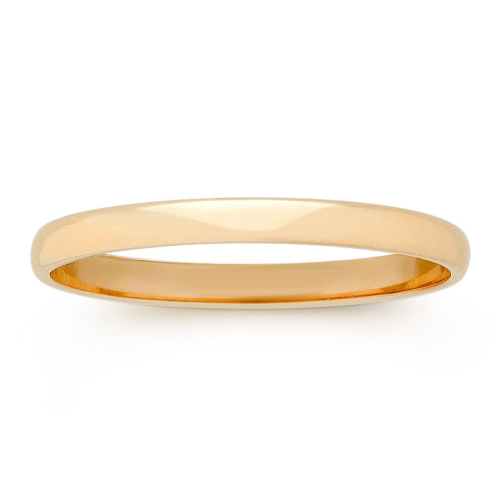 14k Yellow Gold Wedding Band (2mm)