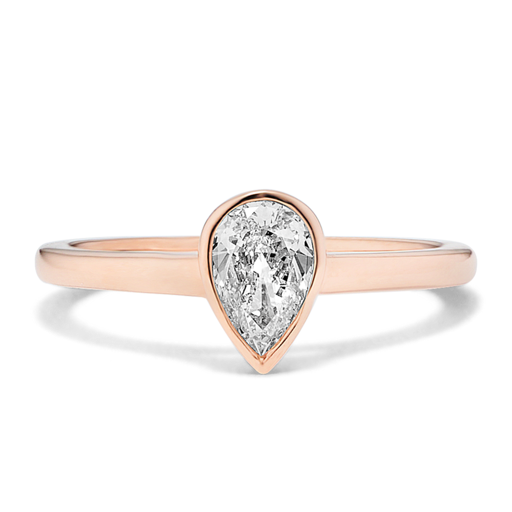 0.60 ct. Bezel-Set Diamond Engagement Ring