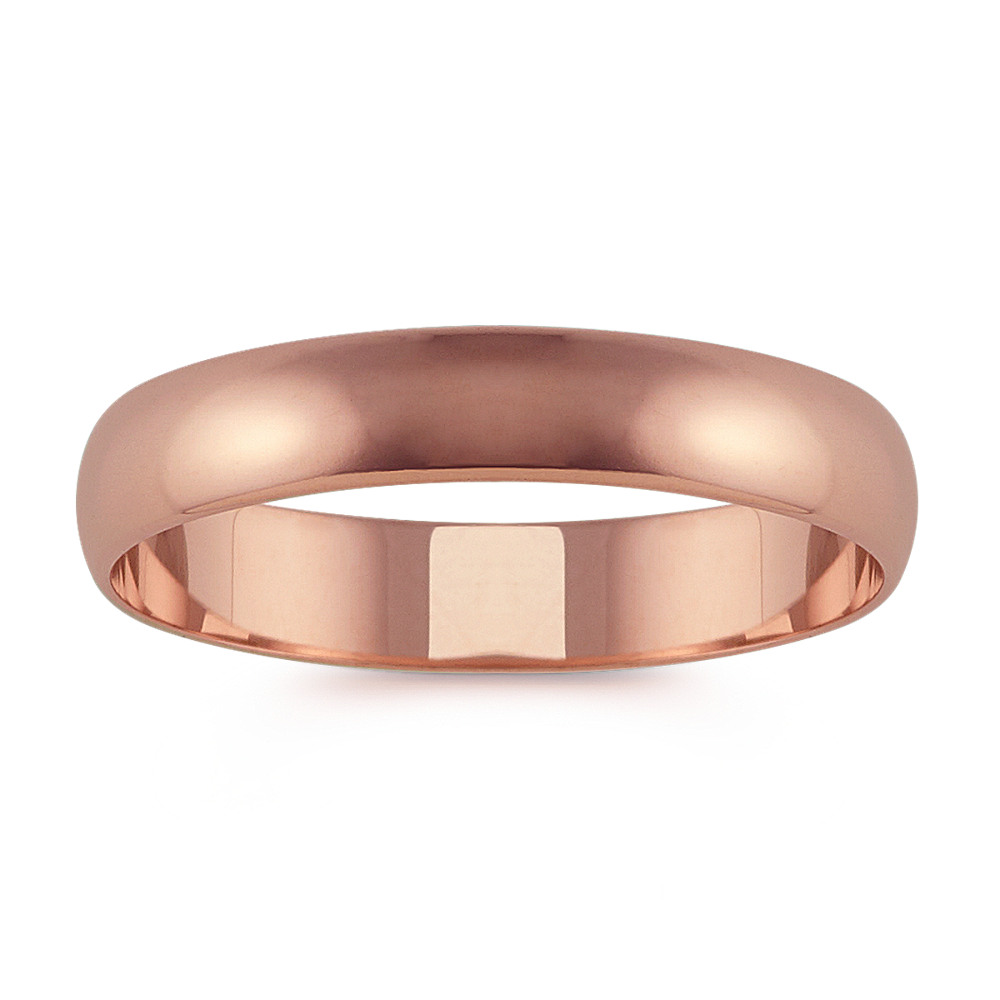 14k Rose Gold Wedding Band 4mm Shane Co 14k Rose Gold Wedding Band 4mm