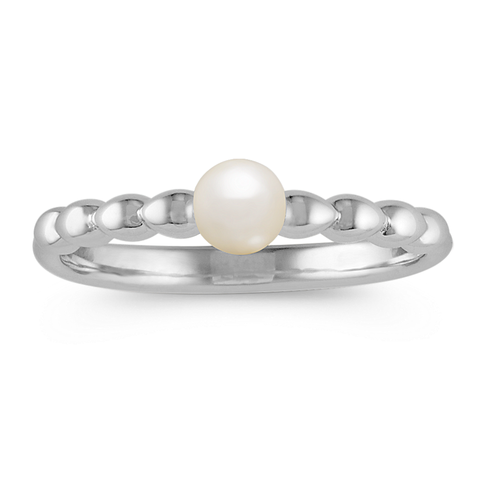 4mm Freshwater Cultured Pearl and Sterling Silver Ring