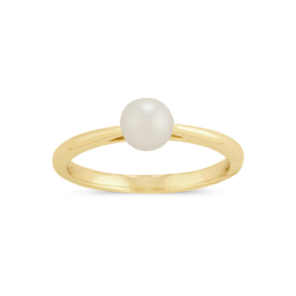 5mm Cultured Freshwater Pearl Ring in 14k Yellow Gold