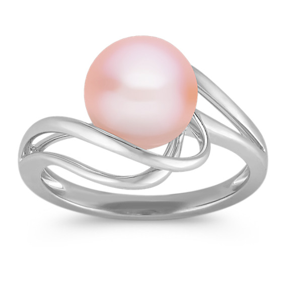 9mm Pink Cultured Freshwater Pearl and Sterling Silver Ring