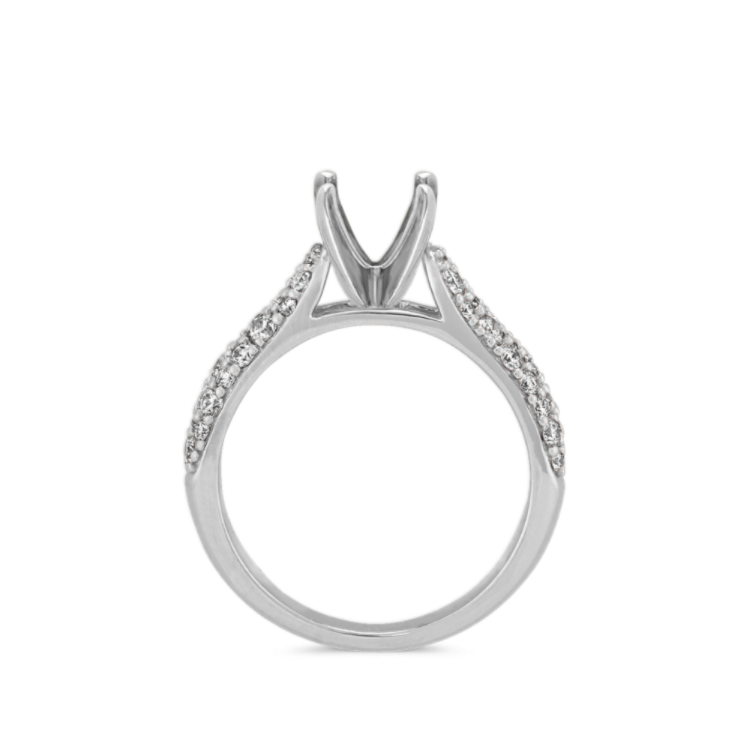 Adagio Natural Diamond Engagement Ring in 14k White Gold