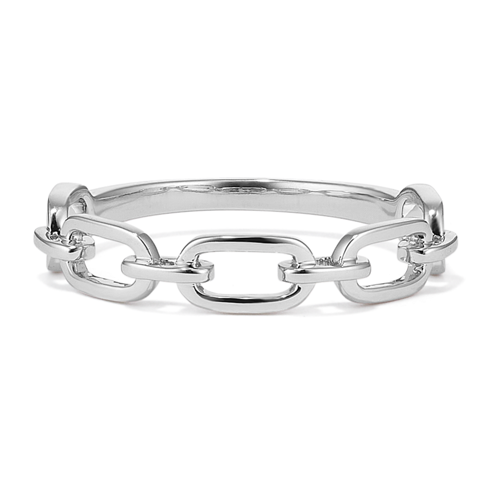Adria 14K White Gold Link Ring