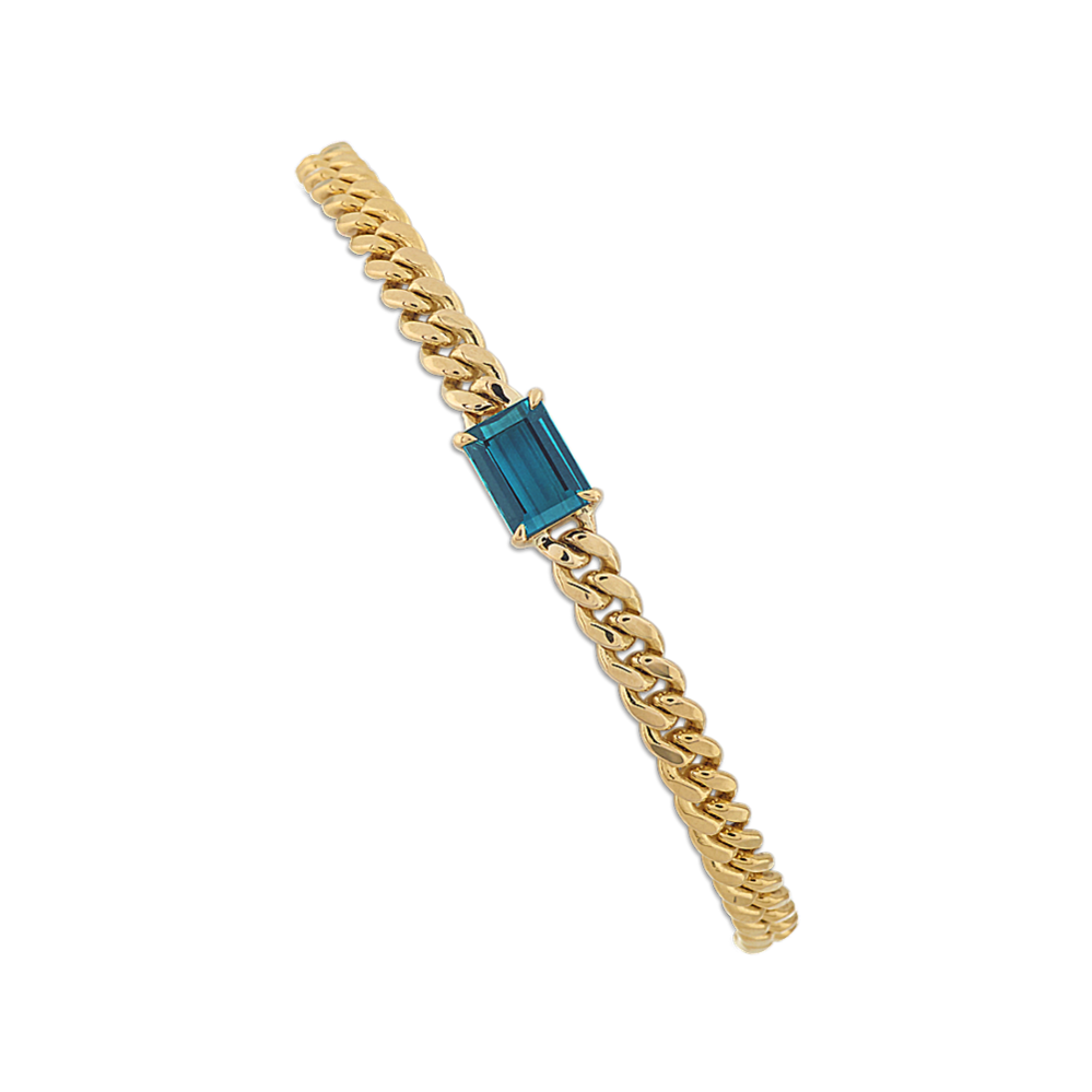 Allure Green Tourmaline Miami Cuban Bracelet (7.5'')