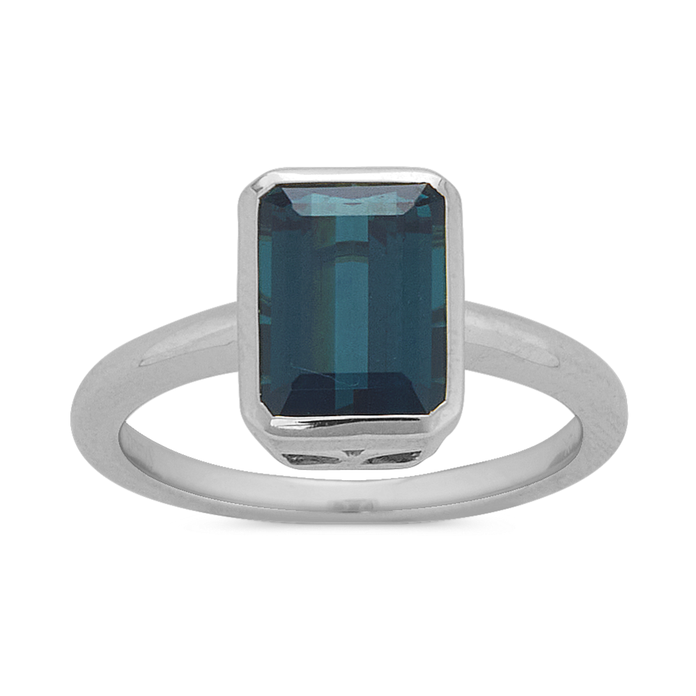 Allure Green Tourmaline Ring in 14k White Gold
