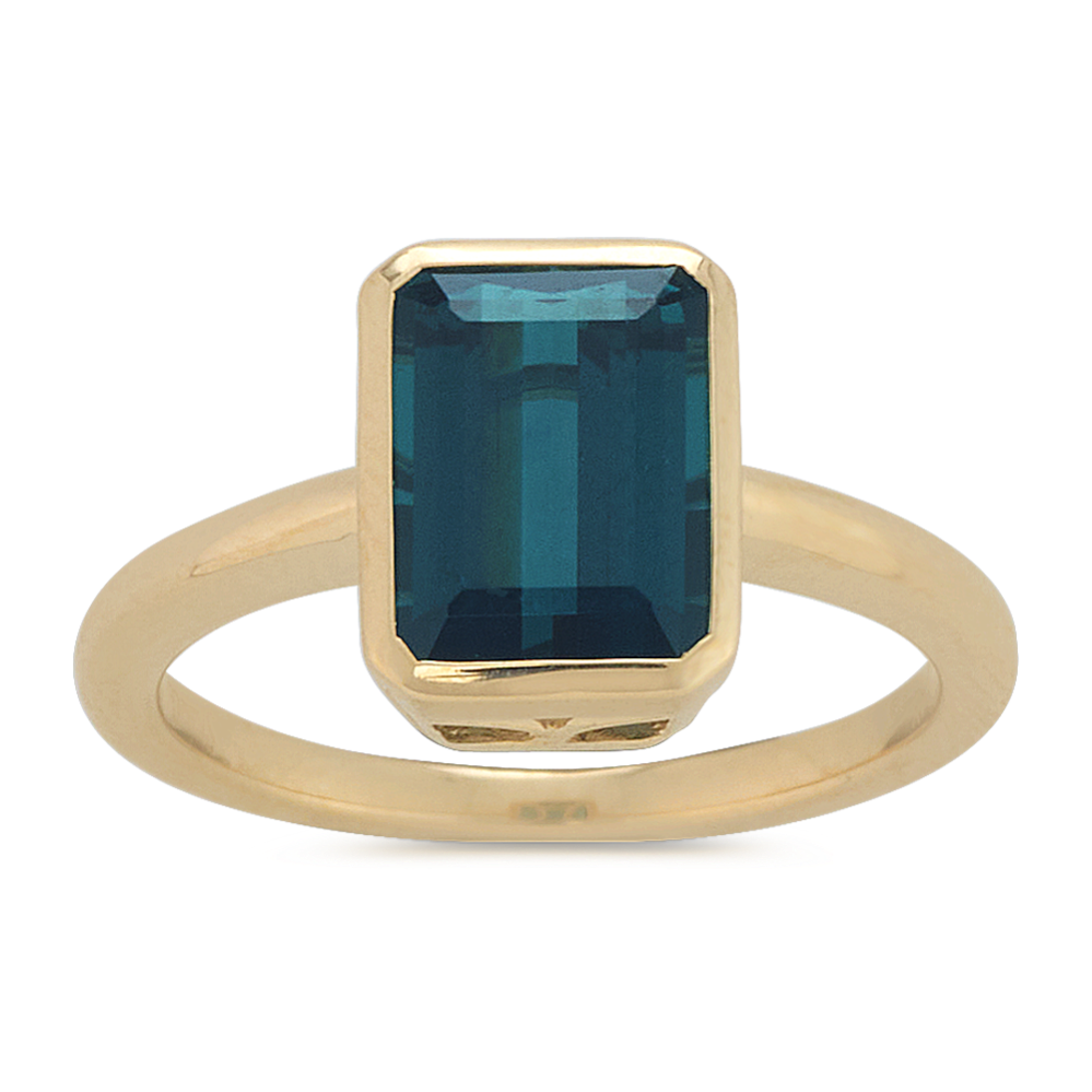 Allure Green Tourmaline Ring in 14k Yellow Gold