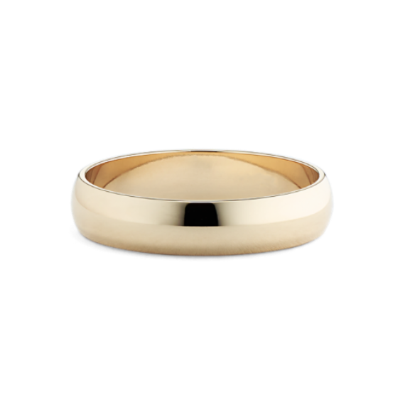 Classic 14K Yellow Gold Band 5mm Shane Co