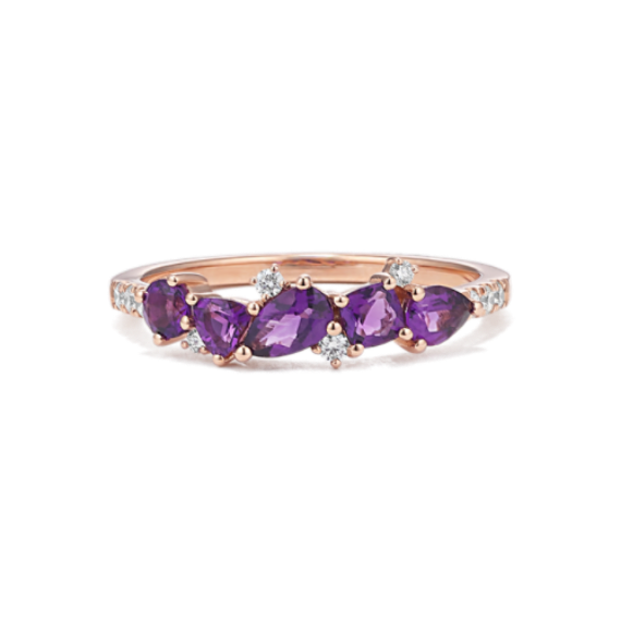 Larkspur Amethyst & Diamond Ring