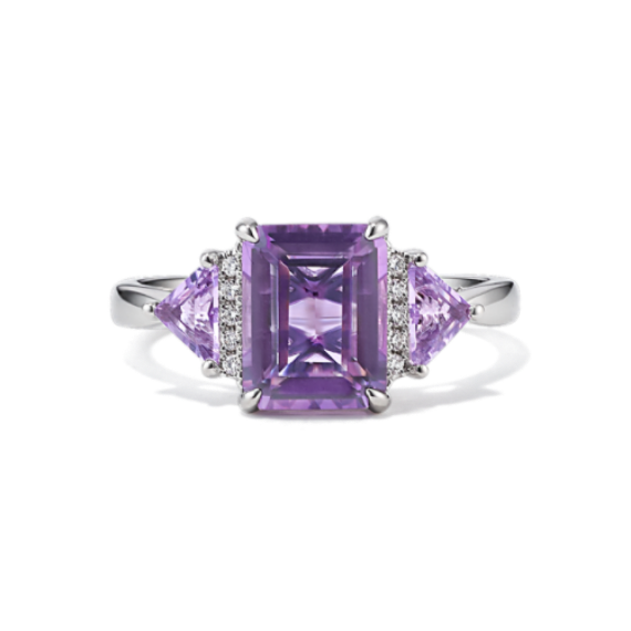 Mira Amethyst & Diamond Ring