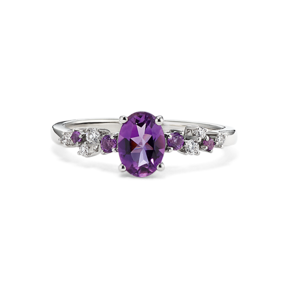 Seraphina Amethyst & Diamond Ring