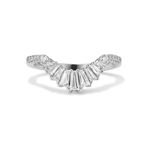 Art Deco Diamond Contour Band